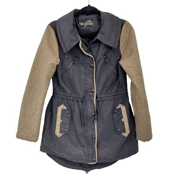 Sam Edelman Jacket Quilted Drawstring Black S Riding Equestrian Utilitarian - Picture 16 of 16